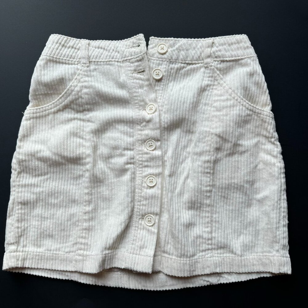 Forever 21 Off White Corduroy Mini Skirt